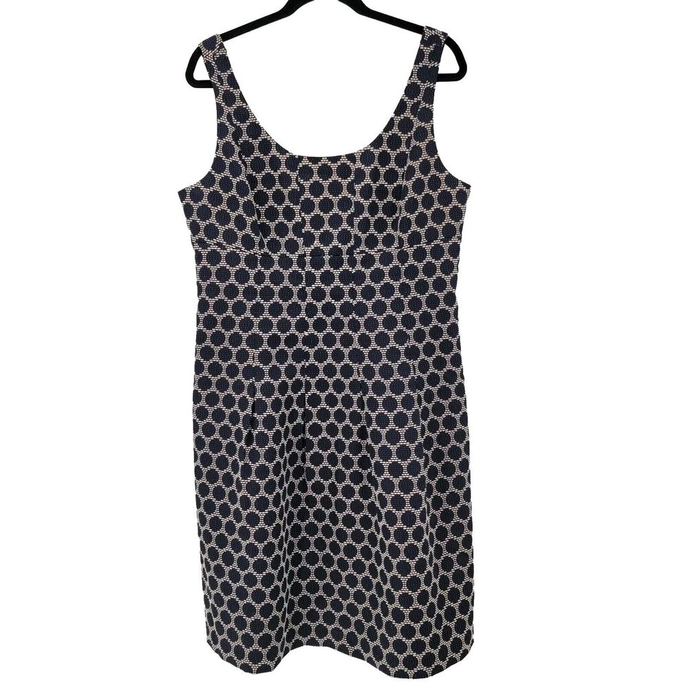Jones New York Dress Women's 14 Textured Sheath Geometric Pockets Career Wear